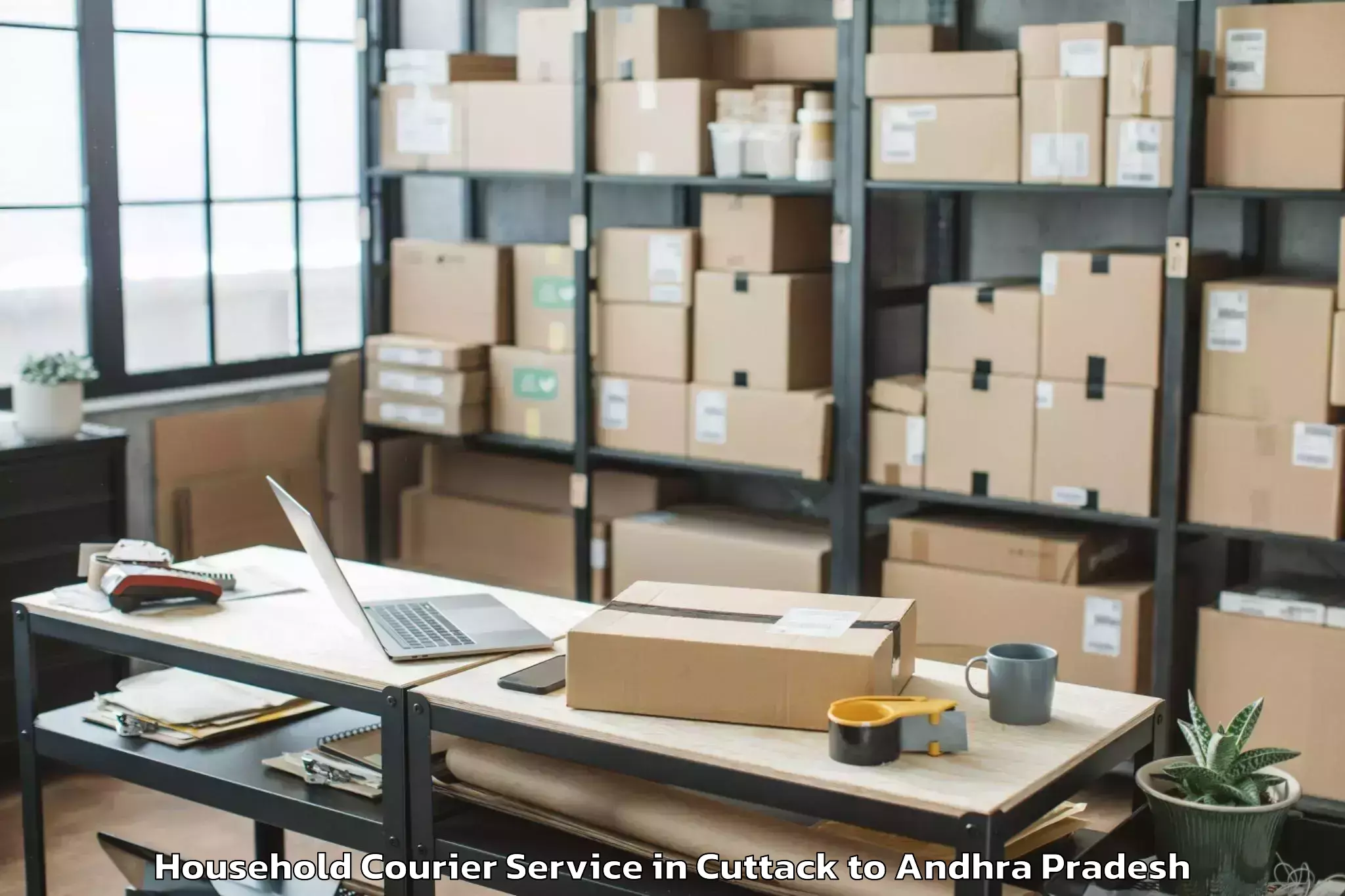 Affordable Cuttack to Pedda Nakkalapalem Household Courier